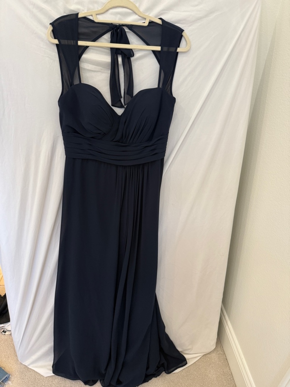 Bill Levkoff long Navy Dress sz 14